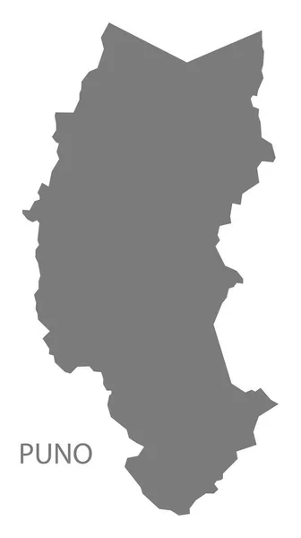 Puno Perú Mapa gris — Vector de stock
