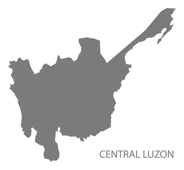 Central Luzon Filipinas Mapa gris — Archivo Imágenes Vectoriales