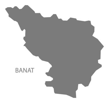 Banat Romanya harita gri
