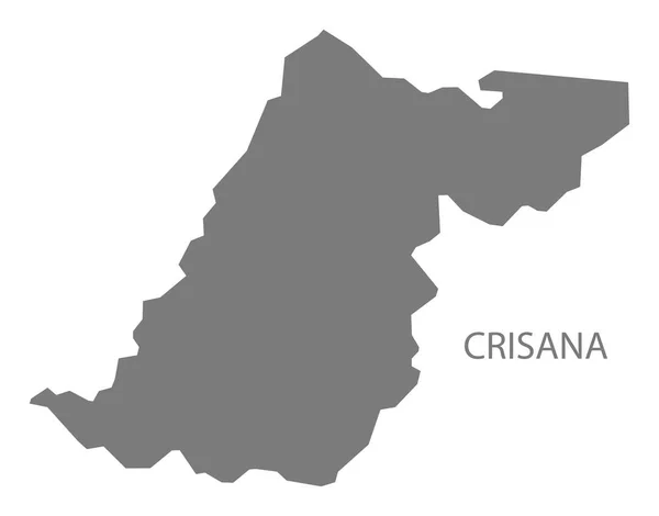 Crisana Rumania Mapa gris — Vector de stock