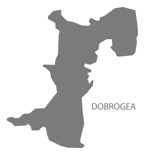 Dobrogea Romania Mappa grey — Vettoriale Stock