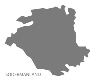 Sodermanland İsveç harita gri