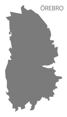 Örebro İsveç harita gri
