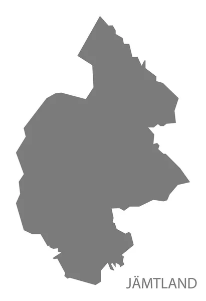 Jamtland Sweden Map grey — Stock Vector