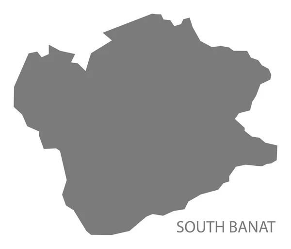 Södra Banat Serbia karta grå — Stock vektor