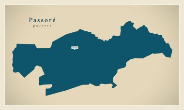 Modern harita - Passore Bf