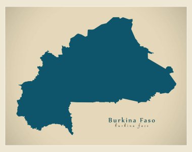 Modern harita - Burkina Faso Bf