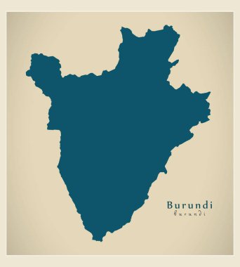 Modern harita - Burundi BI