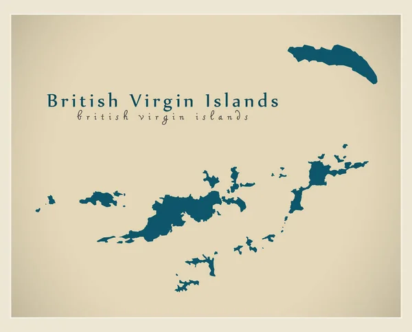 Modern Map - British Virgin Islands VG — Stock Vector