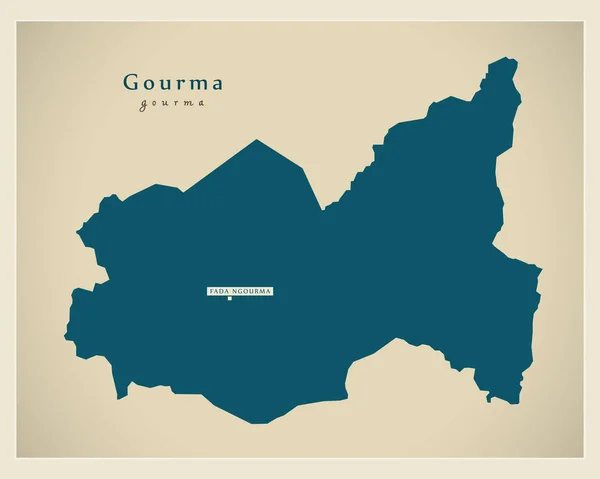 Mapa moderno - Gourma BF — Vector de stock