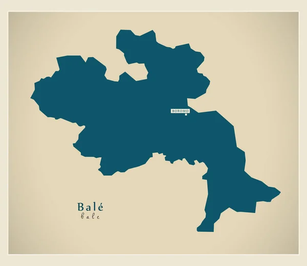 Moderna karta - Bale Bf — Stock vektor