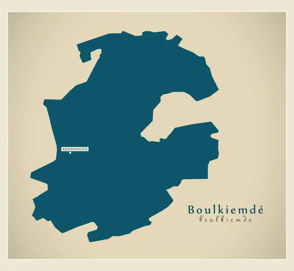 Mapa moderno - Boulkiemde BF — Vector de stock