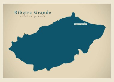 Modern harita - Ribeira Grande Cv