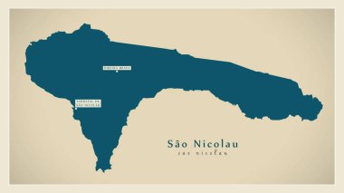 Modern harita - Sao Nicolau Cv