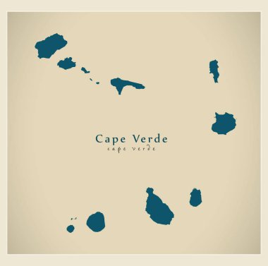 Modern harita - Cape Verde Cv