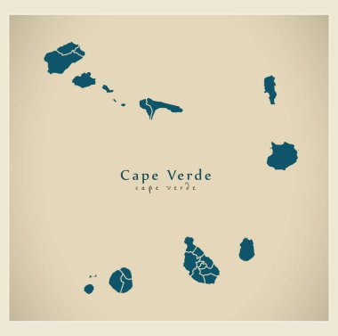 Modern harita - Belediye Cv ile Cape Verde