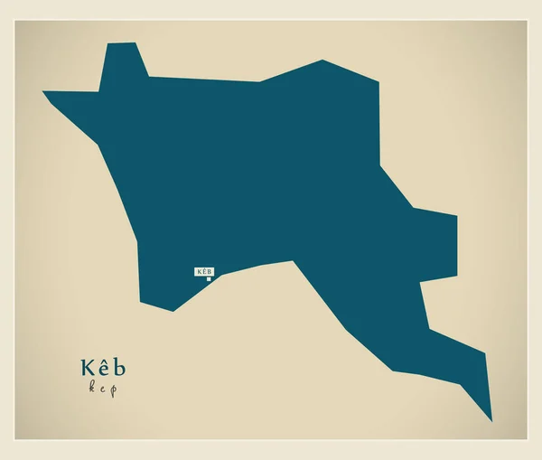 Mapa moderno - Keb KH — Vector de stock