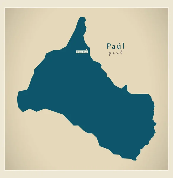 Mappa moderna - Paul CV — Vettoriale Stock