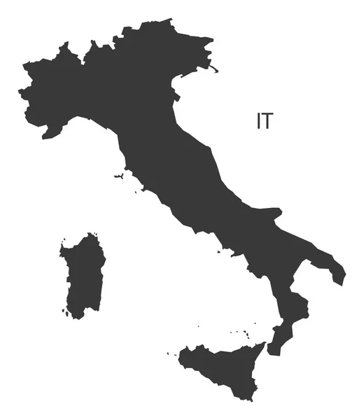 Mappa Italia edizione nera — Vettoriale Stock