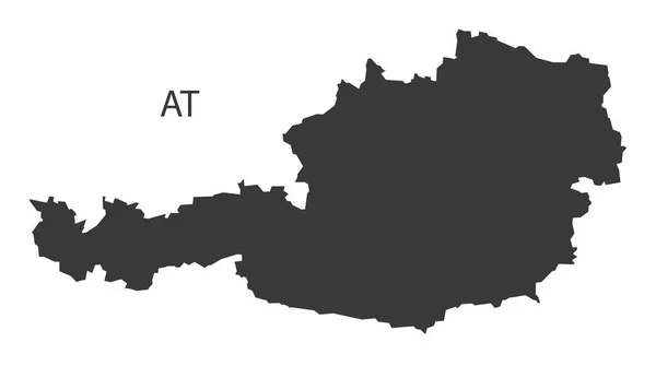 Áustria Mapa edição preta —  Vetores de Stock