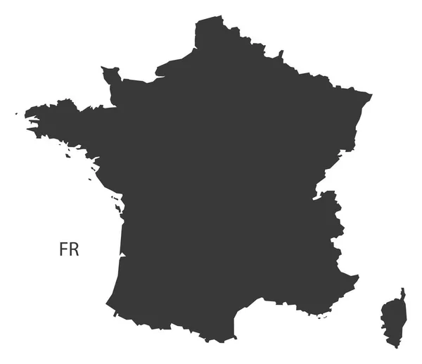 France Carte édition noire — Image vectorielle