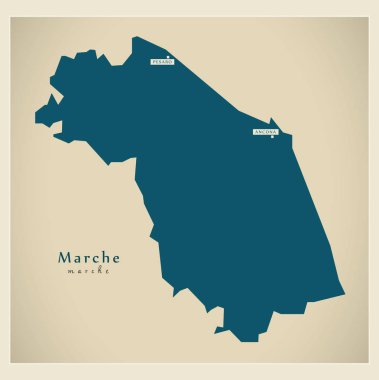Modern harita - Marche bu İtalya