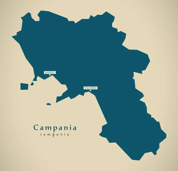 Modern Map - Campania IT Italy — Stock Photo, Image