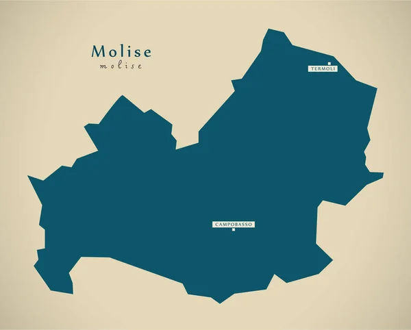 Mappa moderna - Molise IT Italia — Foto Stock