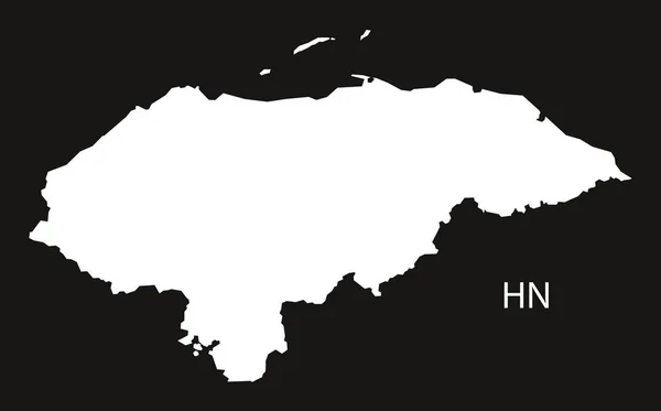Honduras karta svart land — Stock vektor