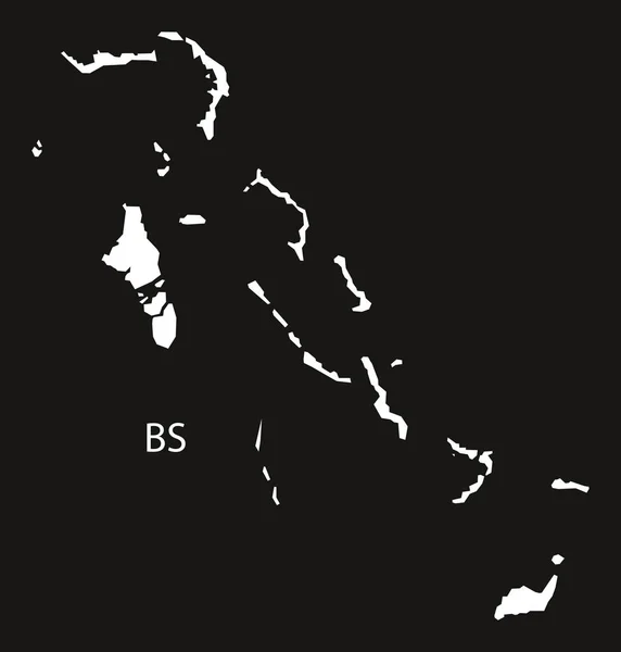 Μπαχάμες Χάρτης μαύρη χώρα — Διανυσματικό Αρχείο