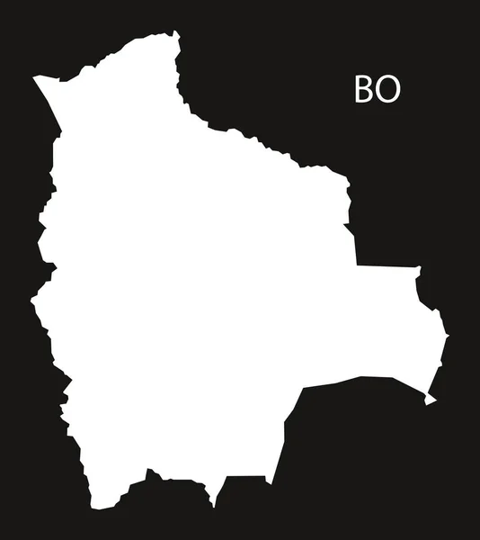Mapa Boliwii black country — Wektor stockowy