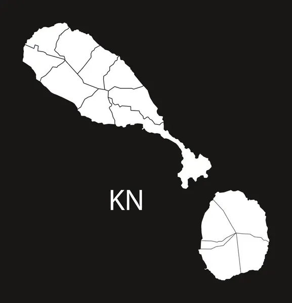 Сент-Китс и Невис с приходами — стоковый вектор