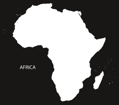 Afrika harita siyah ve beyaz