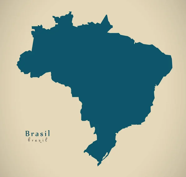 现代地图-巴西 Br 巴西 — 图库照片