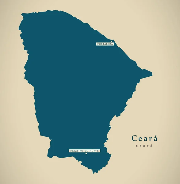 Mapa moderno - Ceara BR Brasil — Foto de Stock