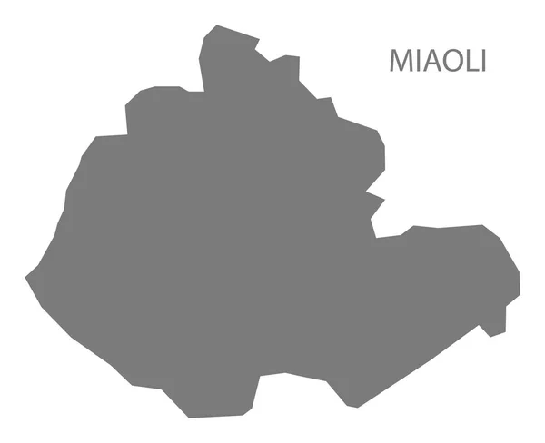 Miaoli Taiwán Mapa gris — Vector de stock