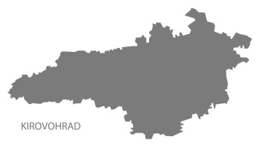 Kirovohrad Ukrayna harita gri