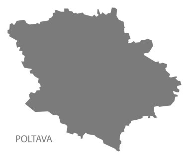 Poltava Ukrayna harita gri