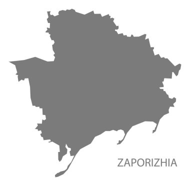 Zaporizhia Ukrayna harita gri