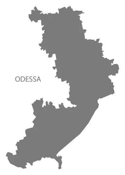 Odessa Ucrânia Mapa cinza —  Vetores de Stock