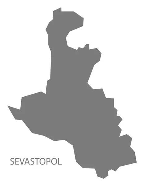 Sebastopol Ucrania Mapa gris — Vector de stock