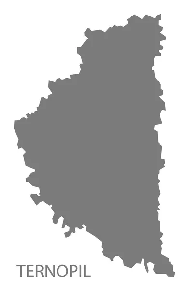 テルノーピリ ウクライナ地図グレー — ストックベクタ