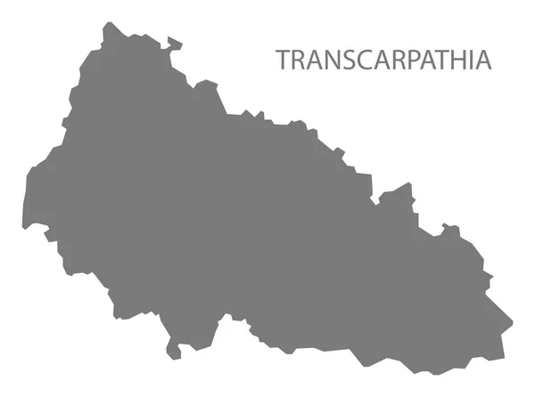 Transcarpathia Ukrayna harita gri