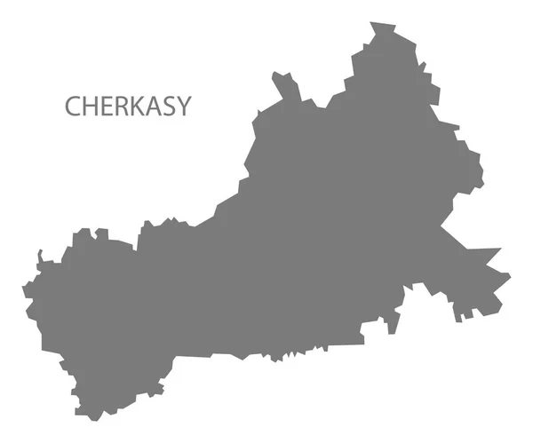 Cherkasy Oekraïne kaart grijs — Stockvector