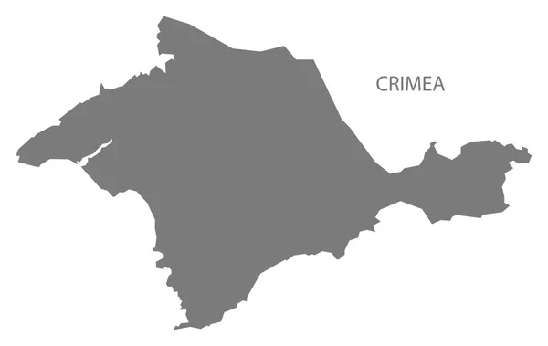 Crimea Ucrania Mapa gris — Vector de stock