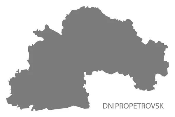 Dnipropetrovsk Ucrânia Mapa cinza —  Vetores de Stock