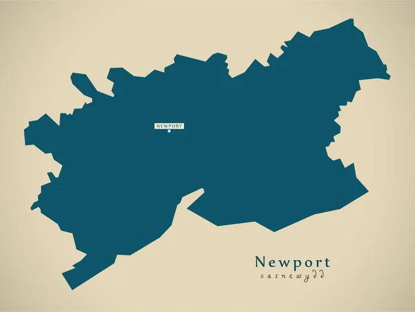 Современная карта - Newport Wales UK — стоковое фото