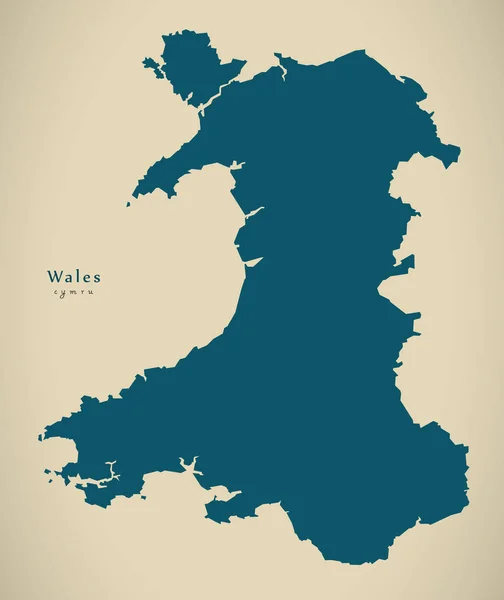Современная карта - Силуэт Великобритании — стоковое фото