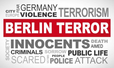 Berlin terör Almanya - kelime İngilizce bulut