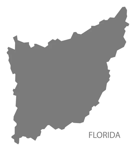 Florida uruguay karte grau — Stockvektor